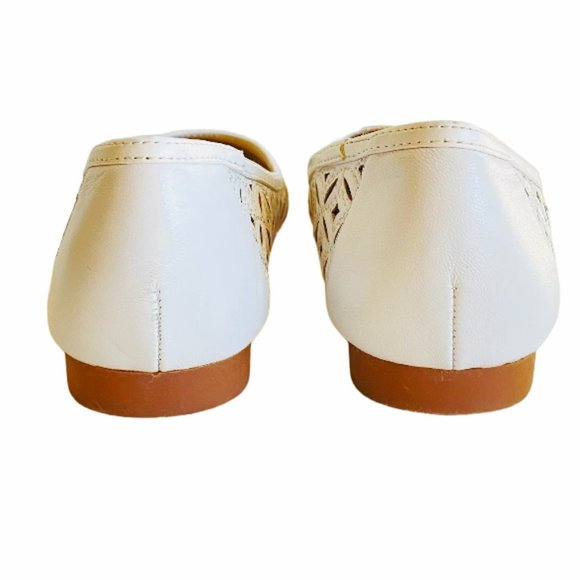 Adrienne Vittadini Leather Cut Out Ballet Flats Sz 10​ - Picture 5 of 12